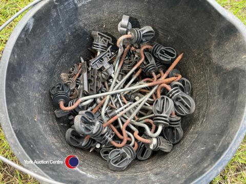 Assorted electric fence insulators