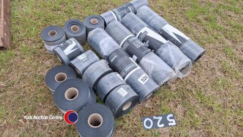 Quantity of damp proof rolls, various sizes
