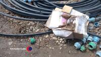 Quantity of 40mm black plastic pipe with several fittings - 3