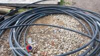 Quantity of 40mm black plastic pipe with several fittings - 5