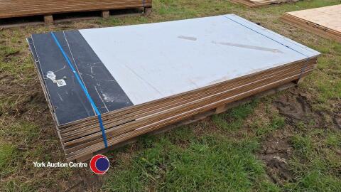 10 x 8ft x 4ft x 18mm plastic coated ply