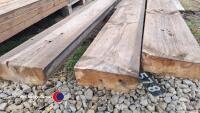 3 x 4.2m x 9in x 3in pine beams - 2