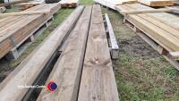3 x 4.2m x 9in x 3in pine beams - 3