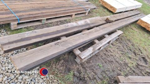 2 x 5.5m x 9in x 2in pine beams