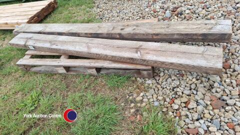 2 x 2.4m x 8in x 3in pine beams