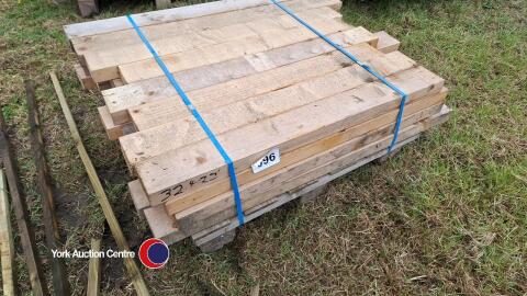 32 x 3ft 2in - 4in x 2in timbers