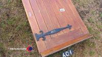 Wooden front door with centre bullseye glass - 6