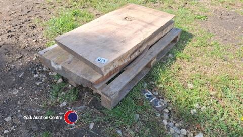 2 x Sycamore Slabs approx 4ft x 2ft x 2 1/2in thick