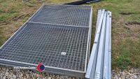 8 x steel panels and posts 7ft x 4ft, new