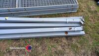 8 x steel panels and posts 7ft x 4ft, new - 3
