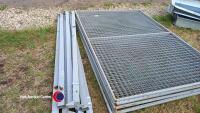 8 x steel panels and posts 7ft x 4ft, new - 7