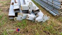 8 x steel panels and posts 7ft x 4ft, new - 8