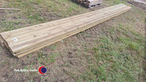 15 x 4.8m decking boards, new