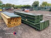 60ft x 40ft x 15ft portal framed steel building, 4 x 15ft bays, timber purlins spaced for fibre cement or steel roofing, 8no wind braces, and all connection bolts - 2