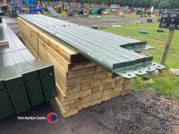 60ft x 40ft x 15ft portal framed steel building, 4 x 15ft bays, timber purlins spaced for fibre cement or steel roofing, 8no wind braces, and all connection bolts - 4