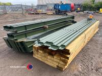 60ft x 30ft x 14ft portal framed steel building, 4 x 15ft bays, timber purlins spaced for fibre cement or steel roofing, 8no wind braces, and all connection bolts - 3