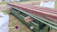 Used steel framed building - approx 45 x 20 x 11ft high, timber perlin (roof) - 9