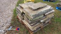 Pallet of old stone flags
