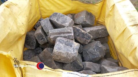 Bag of stone cobbles