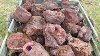 Red volcanic Basalt for fish tanks or rockery stone