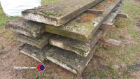 Peaked reclaimed Yorkshire stone copings, 54.5ft linear by 20in wide - 3