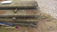 Peaked reclaimed Yorkshire stone copings, 54.5ft linear by 20in wide - 5