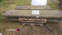 Peaked reclaimed Yorkshire stone copings, 29.4ft linear by 20in wide - 2