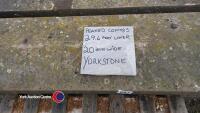 Peaked reclaimed Yorkshire stone copings, 29.4ft linear by 20in wide - 3