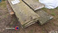 Peaked reclaimed Yorkshire stone copings, 29.4ft linear by 20in wide - 4