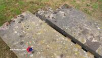 Peaked reclaimed Yorkshire stone copings, 29.4ft linear by 20in wide - 7