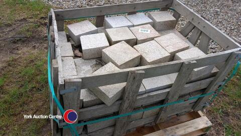 Yellow granite cobbles