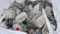 Black granite cobbles