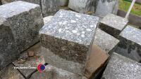 Crate of cubed grey granite cobbles - 2