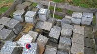 Crate of cubed grey granite cobbles - 3