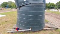 10,000ltr green plastic bunded water tank with a 2in outlet - 3