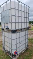 2 x 1000ltr IBCs with cage for storing water