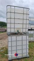 2 x 1000ltr IBCs with cage for storing water - 2