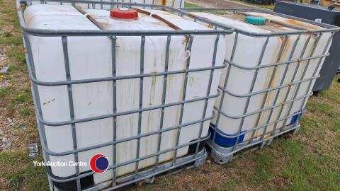 2 x 1000 litre IBCs