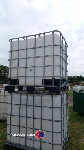 Pair of IBC tanks, only used once and washed out clean
