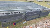 12 x Heras panels complete with feet and clips, good condition. - 2