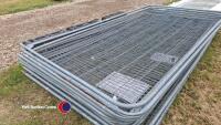 12 x Heras panels complete with feet and clips, good condition. - 4