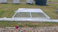 2 x metal compound gates 8ft high by 16ft wide .brand new with metal posts.