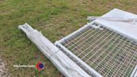 2 x metal compound gates 8ft high by 16ft wide .brand new with metal posts. - 3