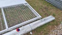2 x metal compound gates 8ft high by 16ft wide .brand new with metal posts. - 4