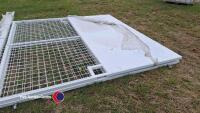2 x metal compound gates 8ft high by 16ft wide .brand new with metal posts. - 7