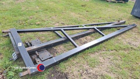 Pair of barrier gates, approx 25ft x 4ft interlock system to lock