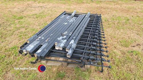Pallet of steel fencing and posts