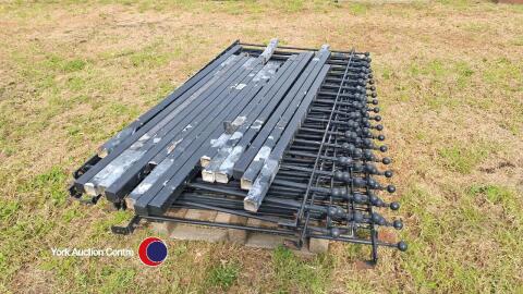 Pallet of steel fencing and posts