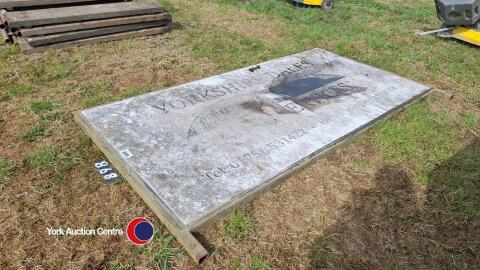 100in x 50in steel sign board