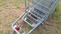 7 x warehouse stackable trolleys - 2